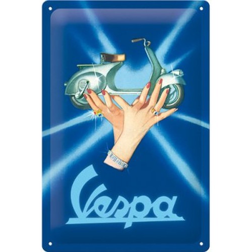 Relief blechschild vespa - "vespa, faro