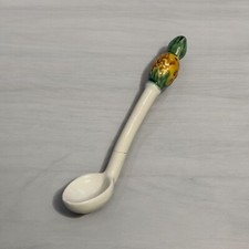 Porzellan Keramik Löffel Kelle Vintage Porzellanlöffel Ananas restauriert