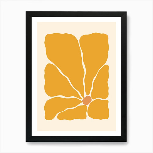 Abstrakte blume gelb - abstrakte, 02