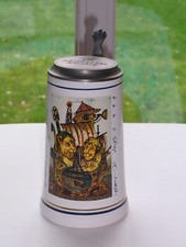 Flensburger Brauerei Bierkrug Zinndeckel Hans Ruprecht Leiß Jahreskrug 1999