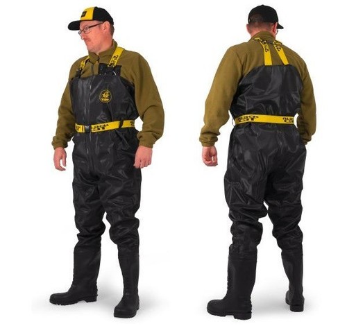 Black cat booted waders - black,