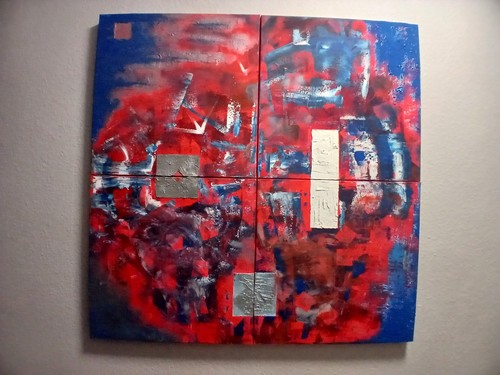 Red face 4 - 4, acrylbilder