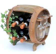 Weinregal Holz Weinfass Braun