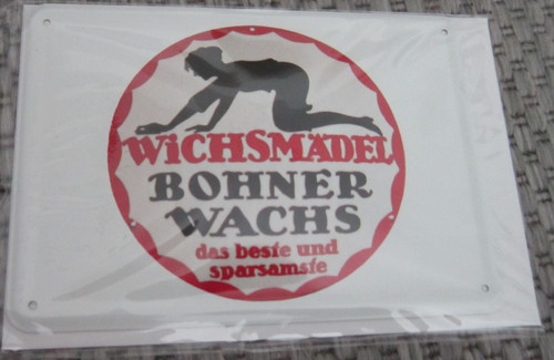 Blechschild wichsmädel - blechschild,