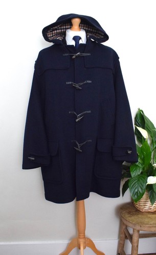 Aquascutum navy melton - melton, wool