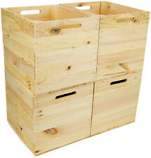 4 Stück Weinkiste Natur