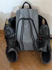 Inlineskates, Gr. 47, Real 46 Schwarz Herren Protektoren, Rucksack,...