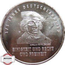 J611  20 Euro Gedenkmünze 2016 J Deutschlandlied , aus Rolle
