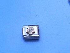 Original Nomination Gold Modul +++ KREUZ ZIRKONIA WEISS +++ guter Zustand