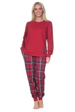 Damen Pyjama Rundhals Uni OT