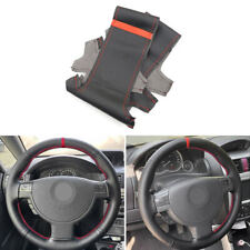 Schwarz Leder Lenkradbezug