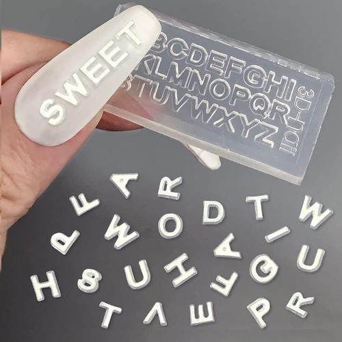Buchstaben nail art resin - 3d,