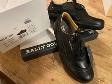Bally Herren Golfschuhe Iron One Schwarz Leder Schuh Posten Outlet Grösse 42,5