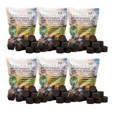 6x CASUSGRILL Grillkohle-Briketts aus Bambus natürlich Grillbriketts Grillkohle