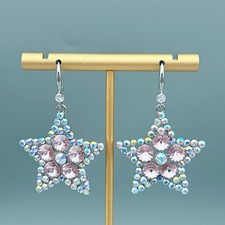 Stern Ohrringe mit SWAROVSKI® Kristal Weihnacht Geschenk Neu