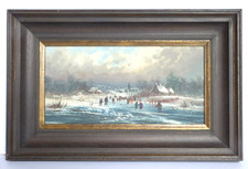 Günter Seekatz "Wintervergnügen auf dem Eis"  Öl mit Rahmen