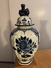 Delft Deckelvase Handgemalt
