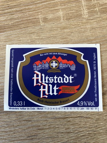 Bieretikett brauerei becker - brauerei,