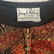 Vintage Joseph Ribhoff Trends Bolero Jacke Abstrakt Cocktail Festlich Reißverschluss Gr. 12-14 