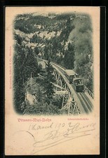 Vitznau-Rigi-Bahn, Schnurtobelbrücke, Ansichtskarte 