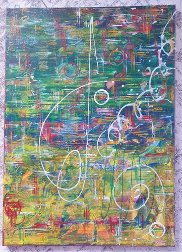 Selbstgemaltes bild acryl - bild,