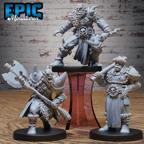 Miniature snow orc set - set,