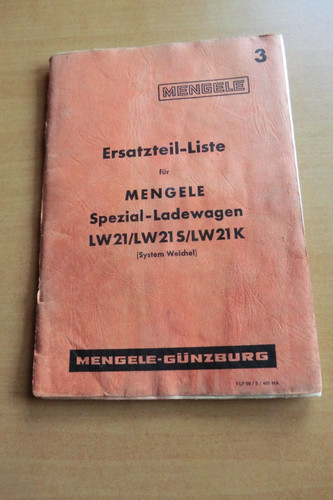 Ersatzteilliste mengele - ersatzteilliste,