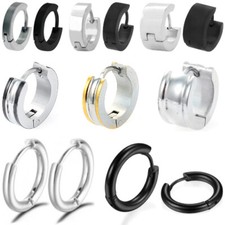 Edelstahl Creolen silber