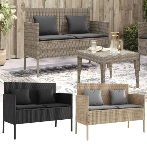 Sitzer gartenbank mit kissen - 2-sitzer,