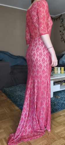 Kleid asos spitze - asos, fuchsia