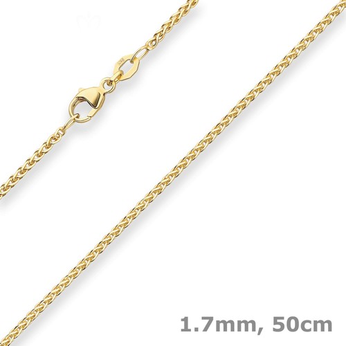 7mm zopfkette goldkette - 1,7mm,