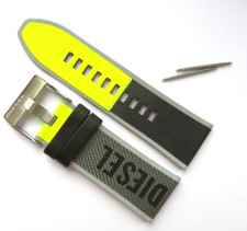 DIESEL Original Ersatzband Nylon DZ7429 Uhrband Grau Neon watch strap 28 mm