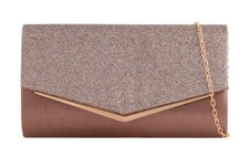 DAMEN GLITZER CLUTCH TASCHE GLITZERND SATIN HOCHZEIT BRAUT HANDTASCHEN ABEND PARTY ABSCHLUSSBALL