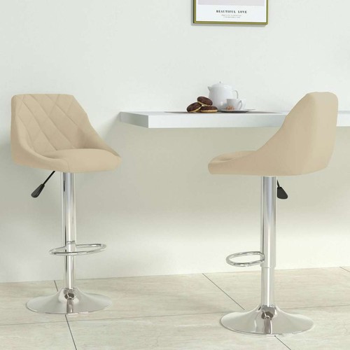 Vidaxl barhocker stk creme - 2, stk.