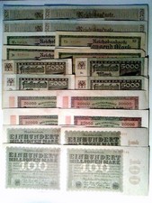 20 Reichsbanknoten, je 4x 1000