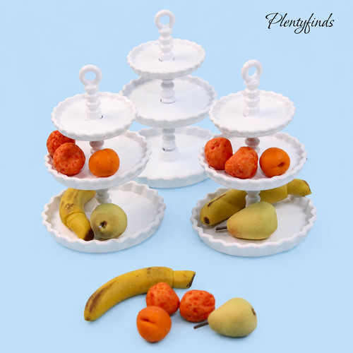 Miniatur etagere mit obst - miniatur,