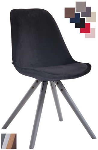 Besucherstuhl toulouse samt - besucherstuhl,