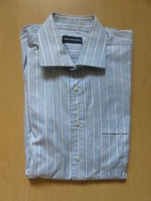 Jones Armstrong Herren Hemd Gr. 44/ 17 1/2 in hellblau,weiß gestreift