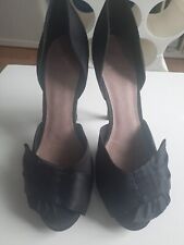 Schöne High Heels Pumps  Sommerschuhe Schwarz Schleife 13 Cm Absatz Top!!!!