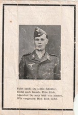 Sterbebild Soldat der Flieger