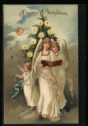 Ansichtskarte weihnachtsengel - ansichtskarte,