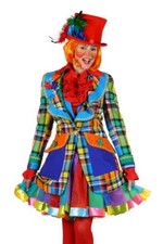 Clown Pierrot Frack Harlekin Kostüm Jacke Weste Mantel Kasper Clownkostüm Kleid