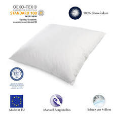 PREMIUM Federkissen Kopfkissen Kissen 80x80 cm Schlafkissen Gänsefedern Kissen