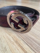 GUCCI Damen Gürtel Gr. XS- S, farbe Bordeaux