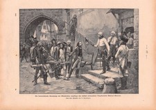 Österreichische Besatzung Kaltenkirchen empfängt General Marceau - 1900 ~22x31cm