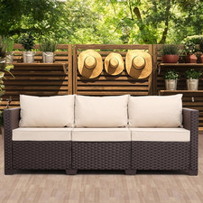Patio Furniture 3-Seat Sofa