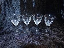 4 alte Sherrygläser aus den 50/60iger Jahren  Ichendorfer Glashütte  Lotusblume