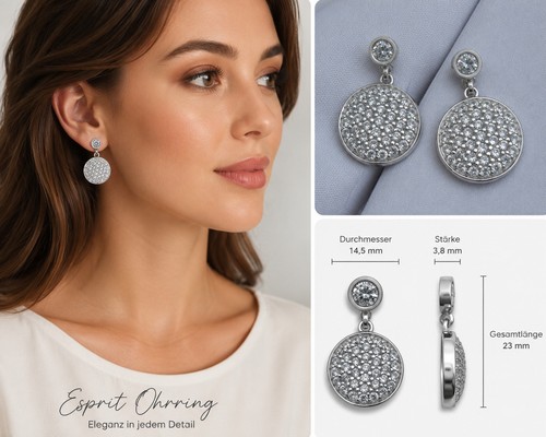 Esprit ohrringe 925er sterling - ohrringe,