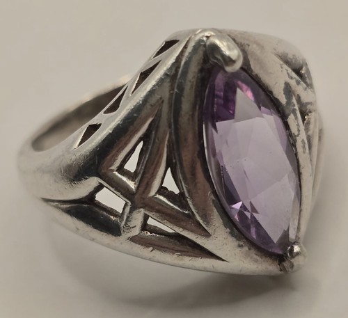 Vintage amethyst ring - amethyst, aus