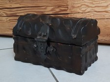 Holz-Schatzkiste 18 x 9,5 x 10,5 cm (LxBxH) Antik Deko